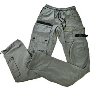 American Stitch Pants Mens Small Green Cargo Skinny Stacked Military Utility